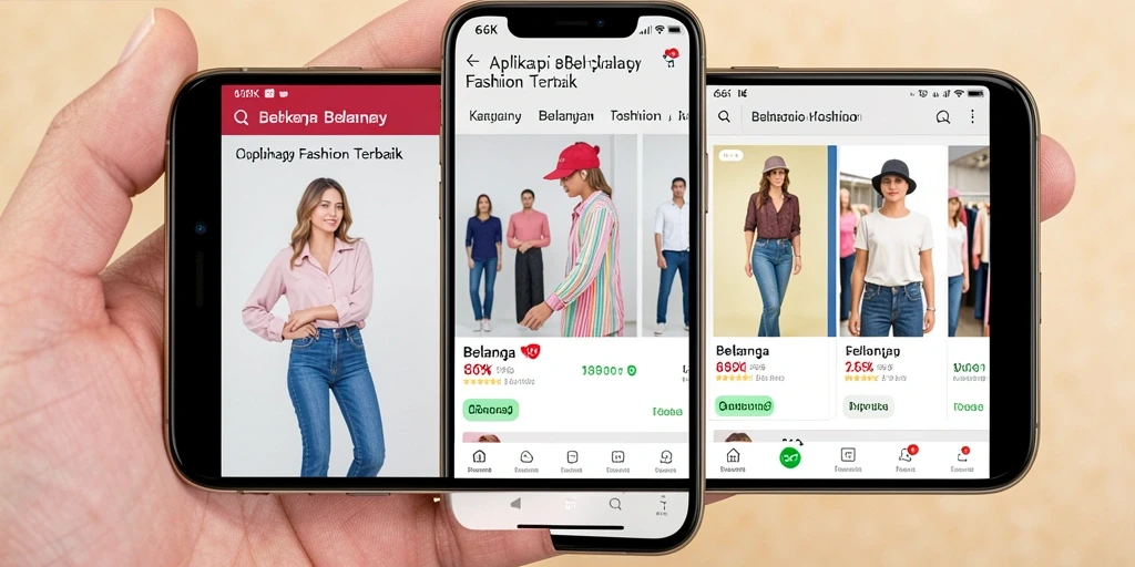 Tampilan antarmuka 66K yang stylish dan mudah digunakan untuk belanja fashion.