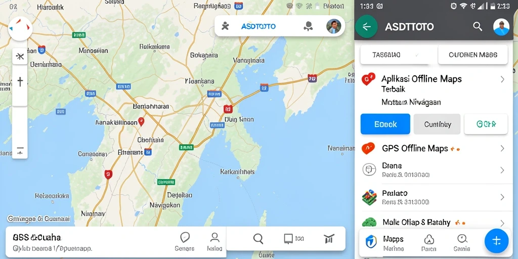 Antarmuka pengguna ASDTOTO yang intuitif untuk navigasi GPS Offline Maps.