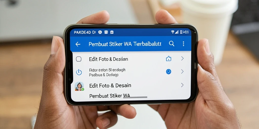 Antarmuka PAKDE4D dengan fitur lengkap untuk membuat stiker WA.
