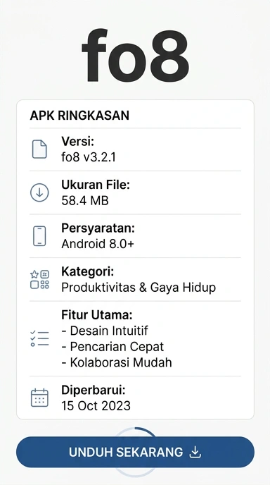 Tampilan halaman APK fo8